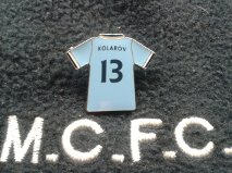 Premier Champions 2013/14 Manchester City No 13 KOLAROV kit shirt badge MCFC