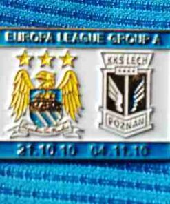 NEW EAGLE BADGE MANCHESTER CITY V LECH POZNAN EUROPA LEAGUE 2010