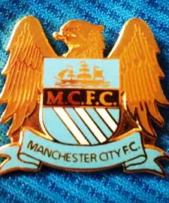 MANCHESTER CITY LG NEW CREST  BLUE BANNER 28MM