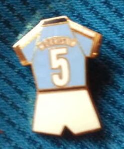 ANDY MORRISON NO 5 MANCHESTER CITY SHIRT  90`S HOME KIT