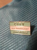 MANCHESTER CITY BADGE NOT ARROGANT JUST RICHER MCFC