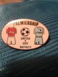 MANCHESTER CITY 1-6 V MAN U.2011  MATCH BADGE  CHAMPIONS MCFC