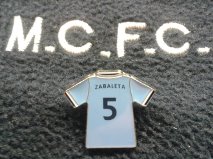 Premier Champions 2013/14 Manchester City No5 ZABALETA kit shirt badge MCFC