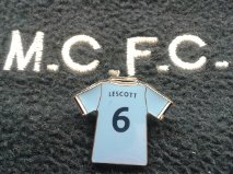 Premier Champions 2013/14 Manchester City No6 LESCOTT  kit shirt badge MCFC