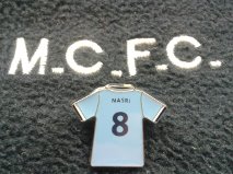 Premier Champions 2013/14 Manchester City No 8 NASRI  kit shirt badge MCFC
