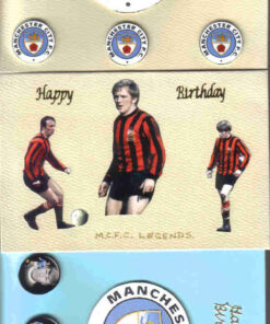 SET OF 3 HANDMADE MANCHESTER CITY  LEGENDS CARDS