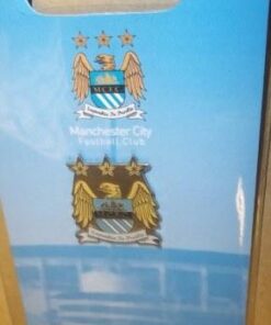 IN PACKET MCFC MANCHESTER CITY  LATIN BANNER EAGLE CREST BADGE