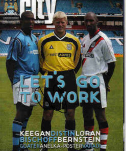 DISTIN SIGNED MAN CITY MAG AUG 2002
