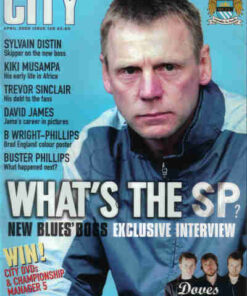 STUART PEARCE DOUBLE SIGNED MAN CITY MAG APRIL 2005