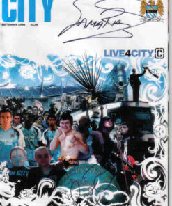 X 2 SIGNED MAN CITY MAG SEPT 2006 DUNNE SAMARAS