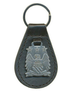 ANTIQUE LOOK FOB MANCHESTER CITY KEY RING MCFC