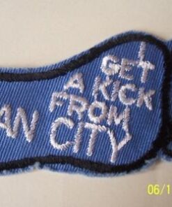 MANCHESTER CITY BLUE FOOT PATCH WHITE WRITING SEW ON
