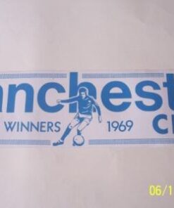 ORIGINAL 1969 MANCHESTER CITY  FA CUP WINNERS WINDOW STICKER