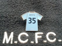 Premier Champions 2013/14 Manchester City No 33 JOVETIC kit shirt badge MCFC